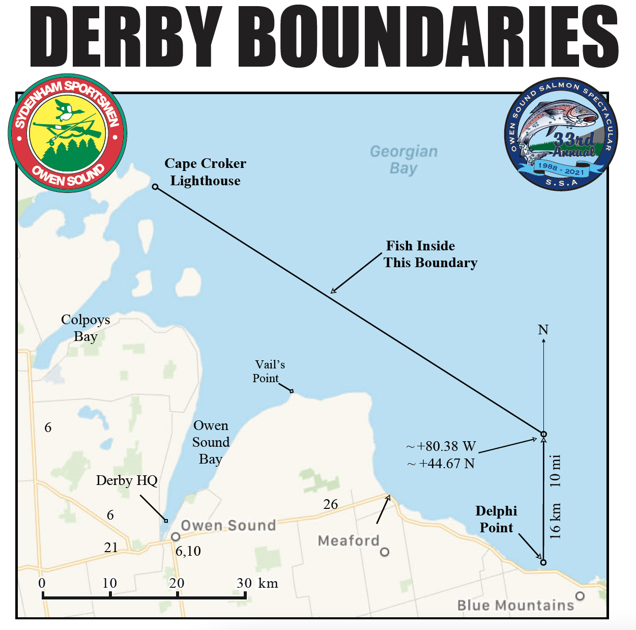 owen sound fishing derby boundaries owen sound fishing derby boundaries